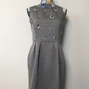 STYLISH Eliza J Gray Rhinestone Embellished Dress